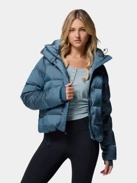 Пуховик Columbia бирюзовый
