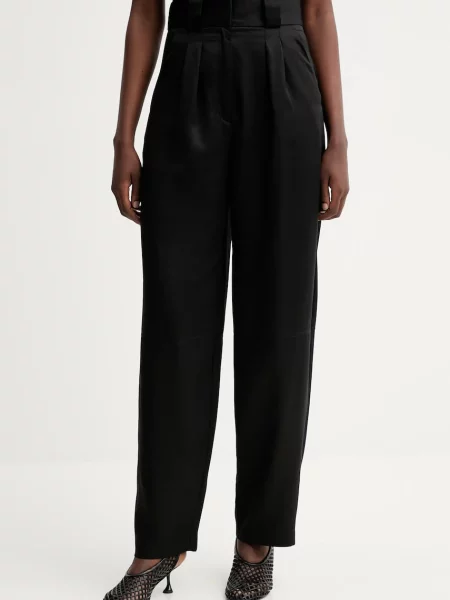 IRO pantaloni lat high waist negru