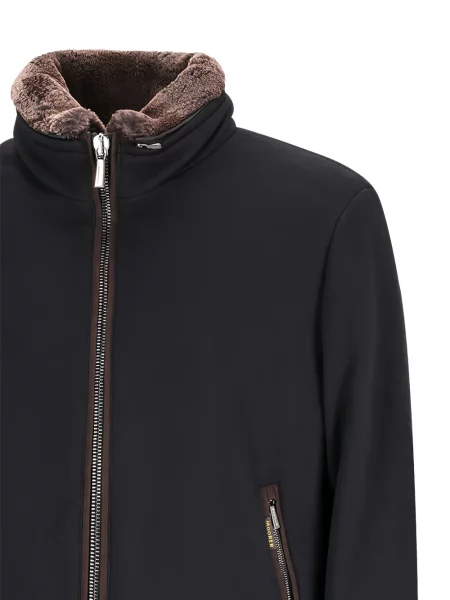 Geacă bomber Moorer din fleece negru