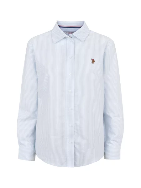 U.S. POLO ASSN. Bluză UWGina albastru deschis alb