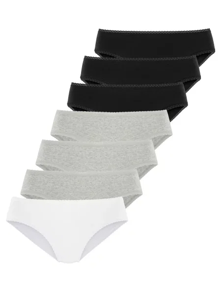 VIVANCE by LASCANA Slip gri amestecat / negru alb