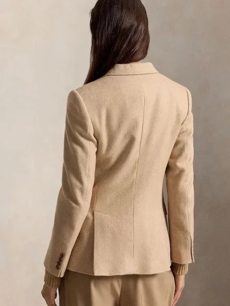 Polo Ralph Lauren sacou pentru femei cu lână bej