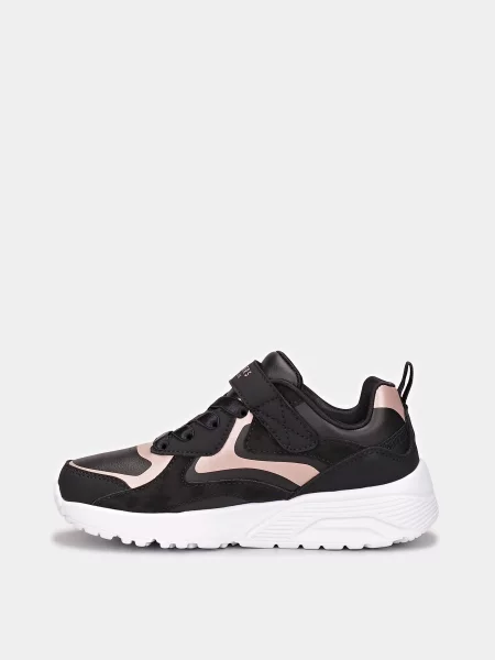 Дитячі Кросівки повсякденні Skechers UNO LITE штучна шкіра чорний