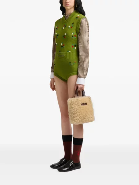 Geantă shopper Marni din piele
