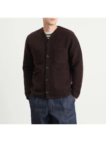 Sweter Universal Works wełniany brązowy