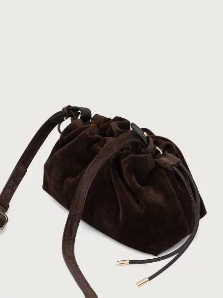 Torebka crossbody Marella zamszowa brązowa