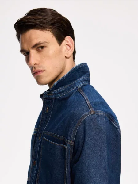 Reserved Cămașă din denim regular fit bleumarin