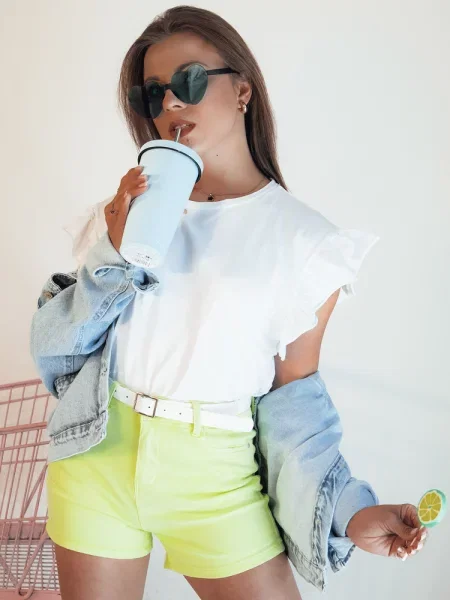 Szorty jeansowe GLAMWEAR Dstreet żółte