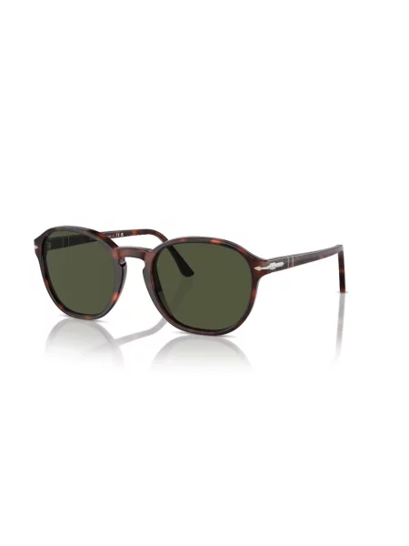 Lniane okulary przeciwsłoneczne Persol brązowe