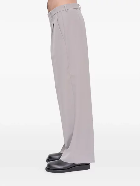 Pantaloni Mm6 Maison Margiela de lână gri