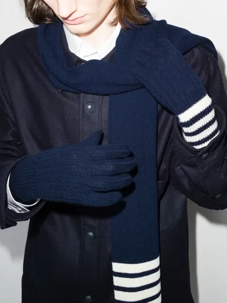 Kašmyro pirštines Thom Browne mėlyna