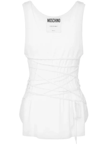Top Moschino cu imagine alb