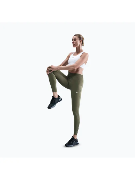 Легінси Nike One High-Waisted medium olive/white білі