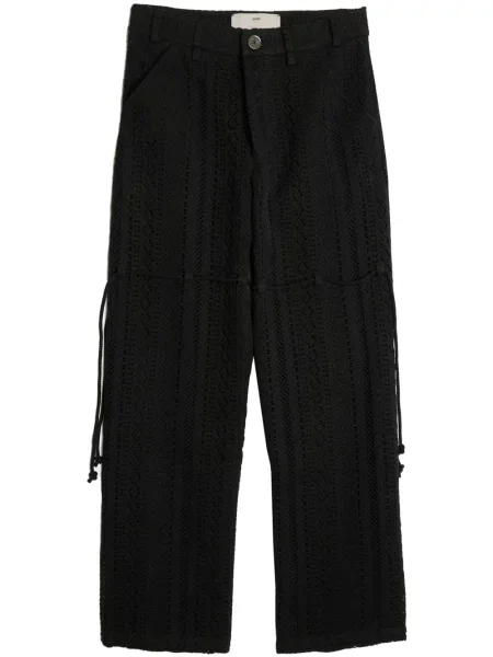 Pantaloni Song For The Mute din dantelă negru