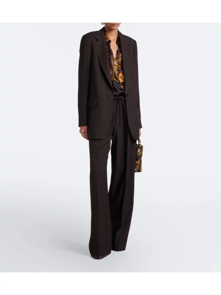 Sacou Dries Van Noten cu dungi maro