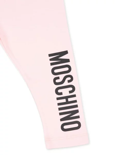 Legginsy dziecięce Moschino różowe