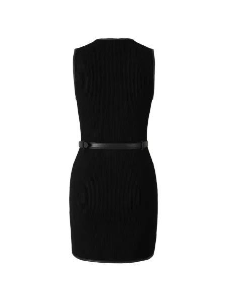 Cu centură rochie mini Simkhai tricotate negru