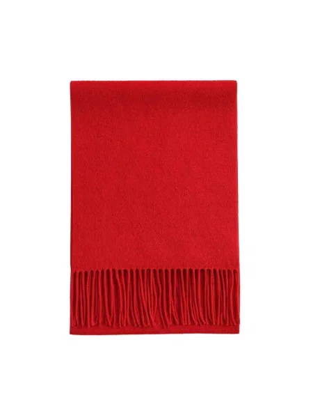 GOBI Cashmere Fular Unisex Cashmere Fringed Scarf' roșu