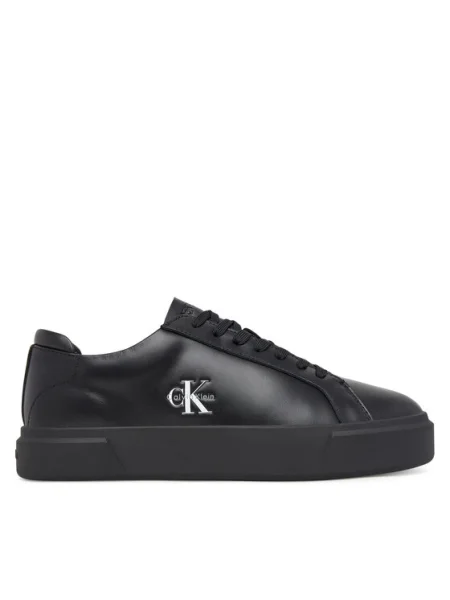 Calvin Klein Сникърси Basket Cupsole Laceup Lth Ml черен