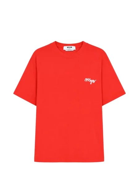 Tricou Msgm cu broderie roșu