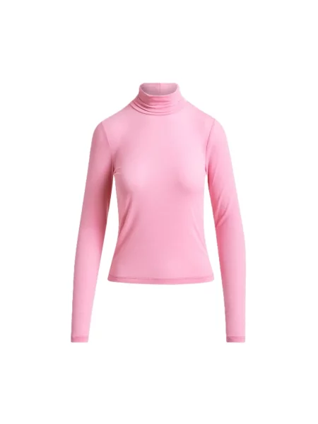 Essentiel Antwerp Swetry Kobieta M Len Jertice Jersey Turtleneck różowy