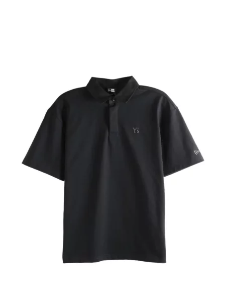 Tricou polo Y's cu broderie negru