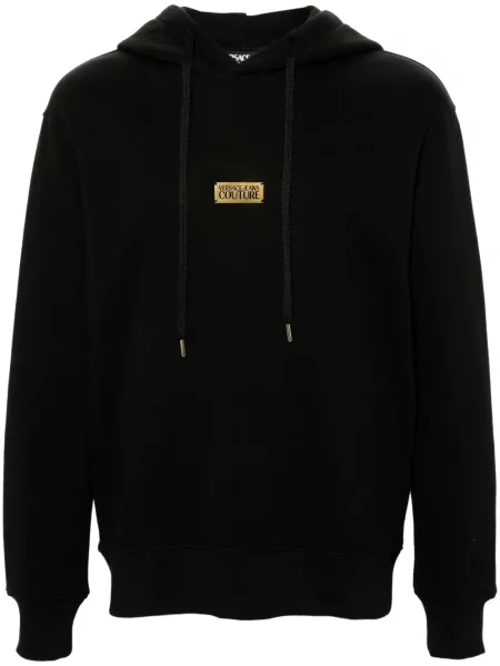 Hanorac cu glugă Versace Jeans Couture negru