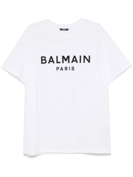 Tricou Balmain cu imagine alb