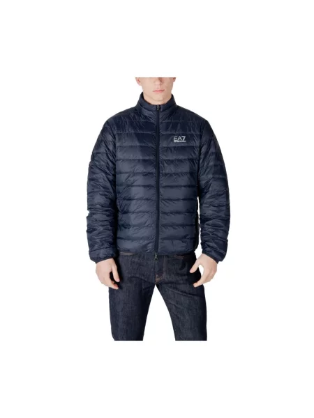 Kompaktowa kurtka puchowa Ea7 Emporio Armani niebieska