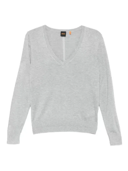 Tricou Boss cu decolteu în V gri