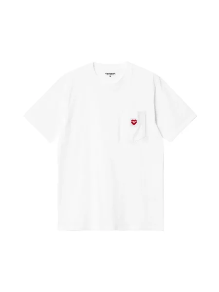 Carhartt WIP S/S Pocket Heart T-Shirt Mężczyźni Koszulki Carhartt WIP Size: XL biały