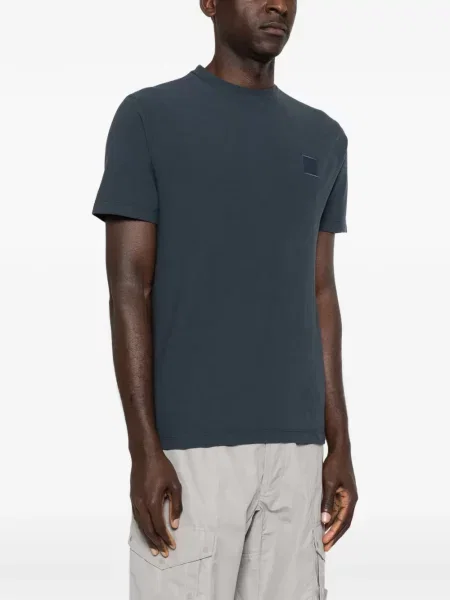 Tricou Stone Island cu strasuri albastru