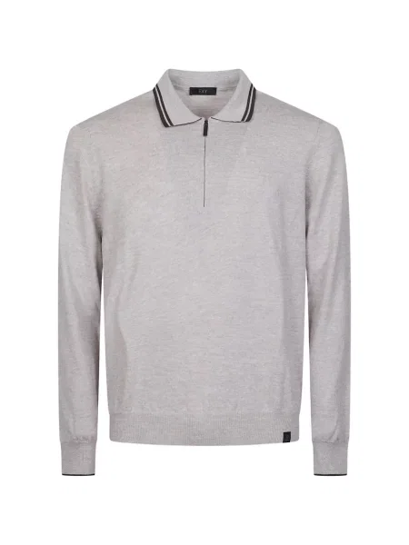 Tricou polo Fay gri