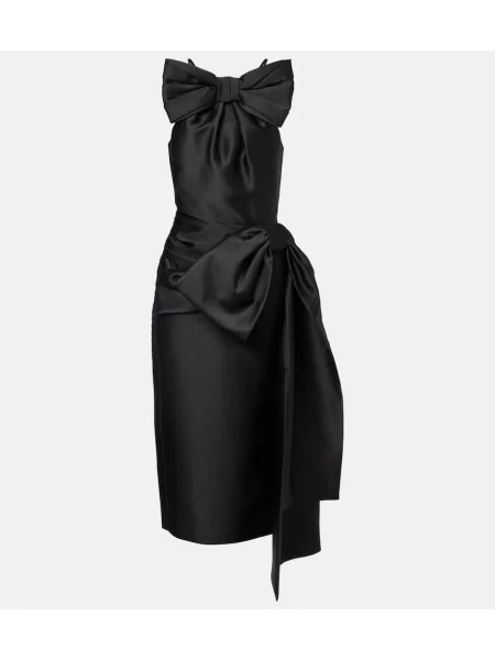 Rochie midi Shushu/tong cu funde până la genunchi de costum negru