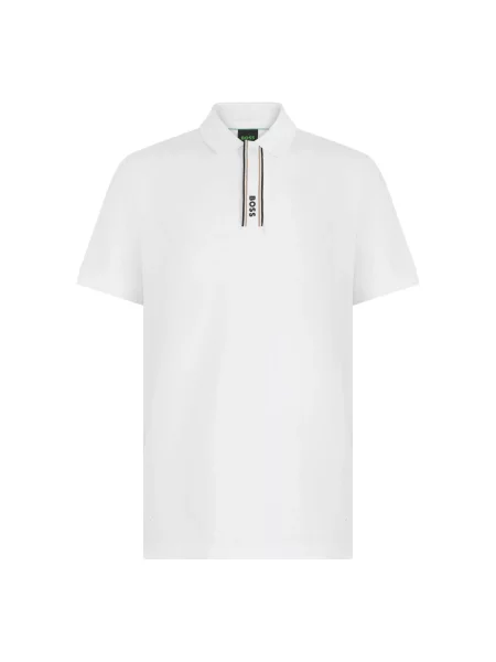 Krótka koszulka polo Boss biała