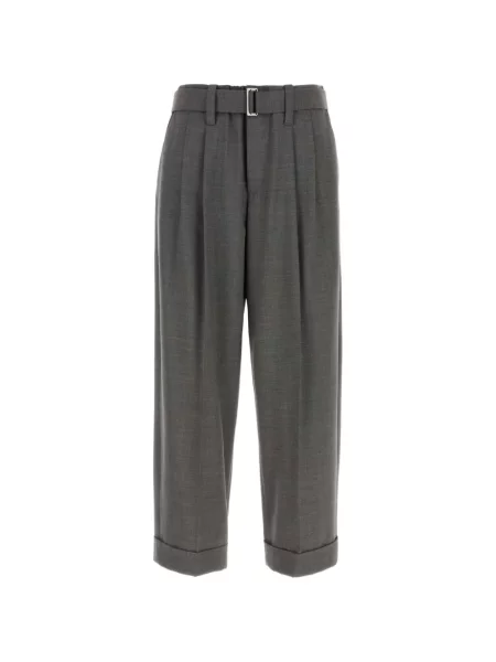 Cu centură pantaloni Brunello Cucinelli gri