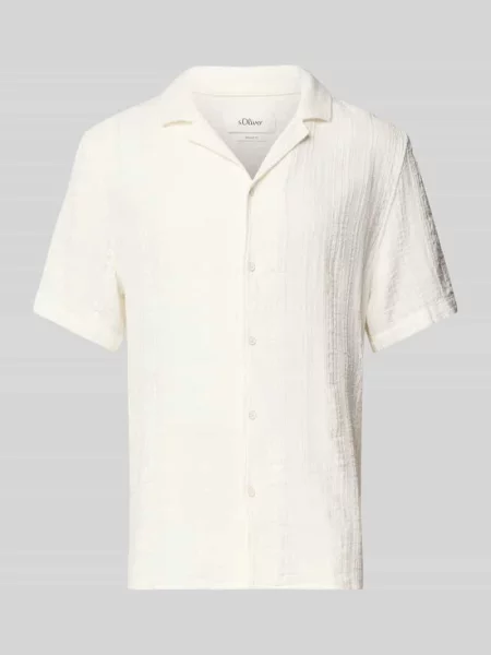 Koszula casualowa o kroju oversized z czystej bawełny S.oliver Red Label biała