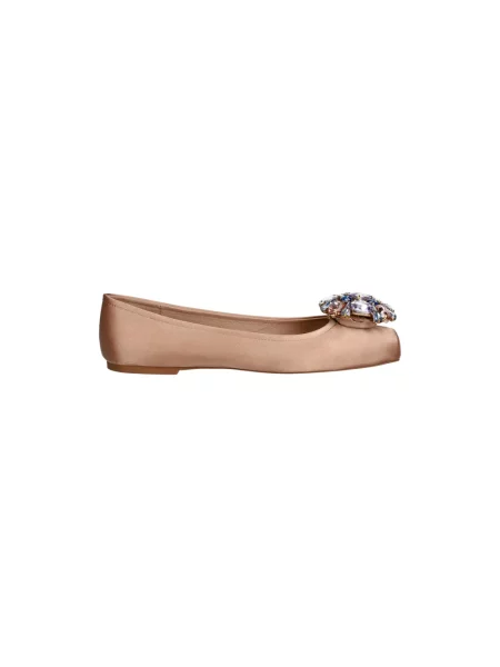 Balerinki Jeffrey Campbell skórzane biznesowe brązowe