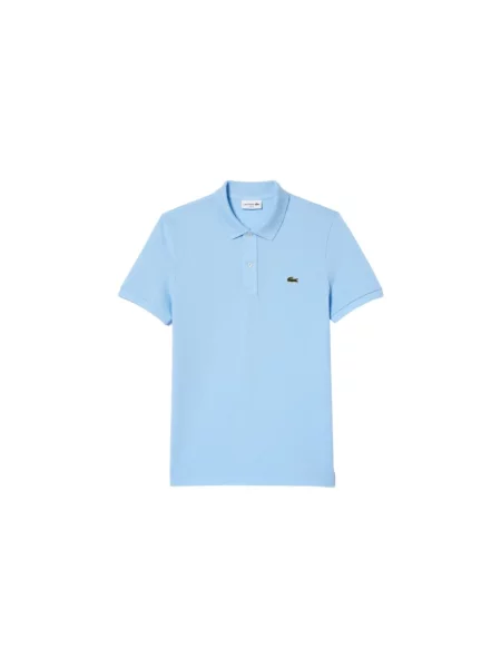 Koszulka polo o kroju slim fit z czystej bawełny Lacoste niebieska