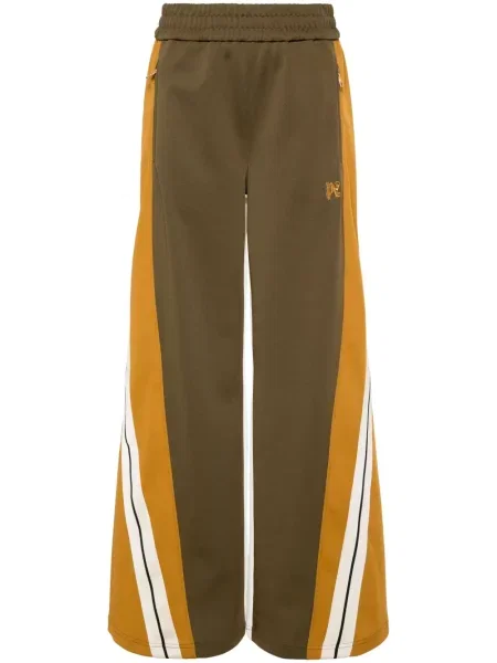 Pantaloni Palm Angels cu broderie maro