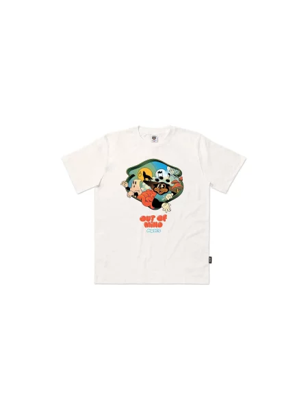 The Dudes Inner World Seasonal T-Shirt Mężczyźni Koszulki The Dudes Krem Size: L