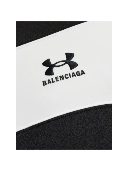 Lniana kurtka Balenciaga do biegania z logo czarna