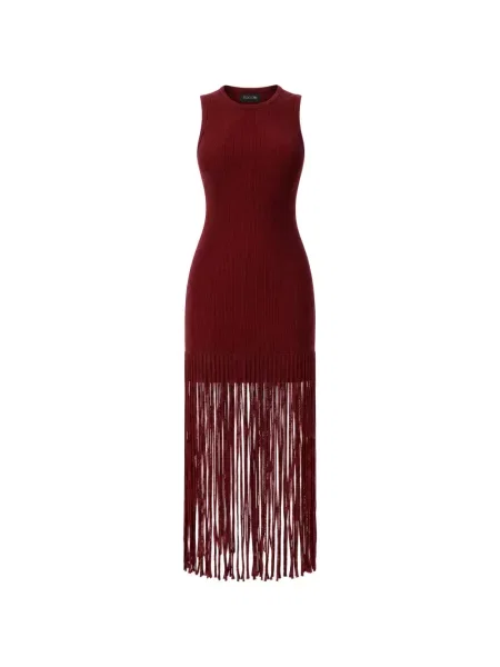 Rochie mini Toccin cu franjuri roșu