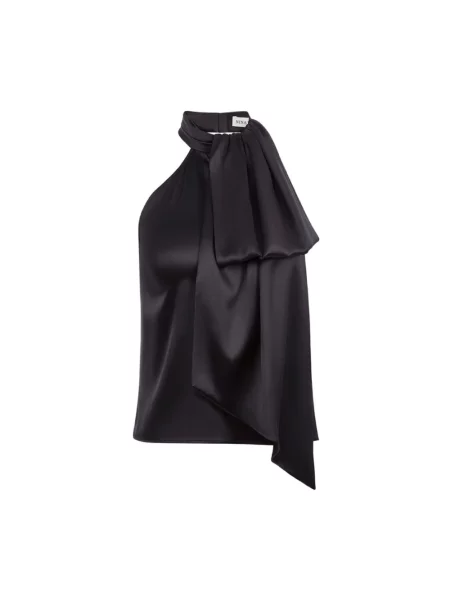 Top Nina Ricci z dekoltem w serek czarny