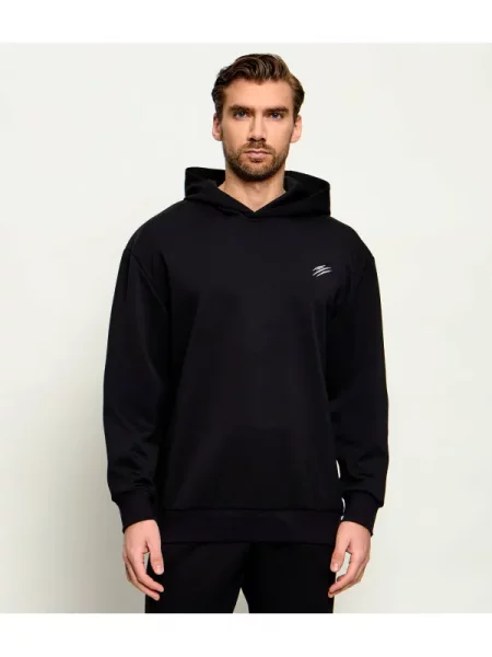 Plein Sport Hanorac Chrome Scratch | Relaxed fit negru