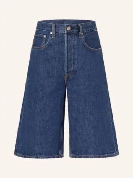 Arket Džínové Bermudy denim blue modré