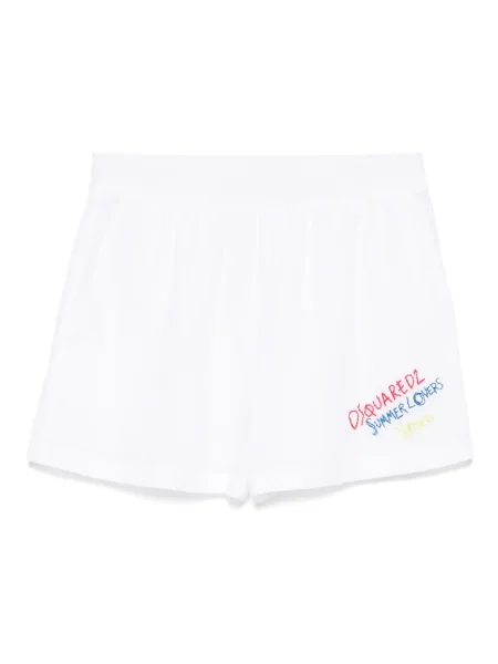 Pantaloni scurți Dsquared2 cu broderie alb