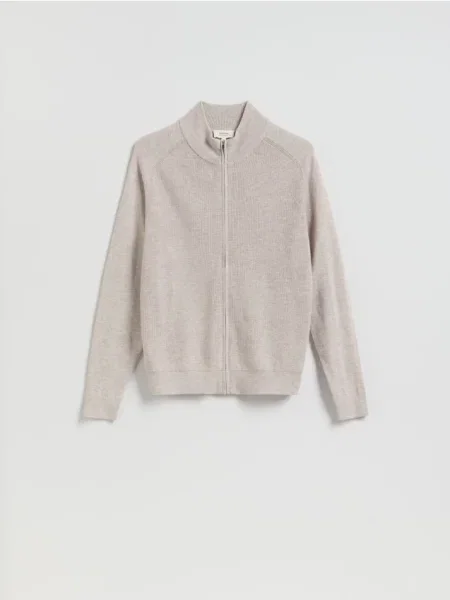 Reserved Cardigan cu adaos de lână bej