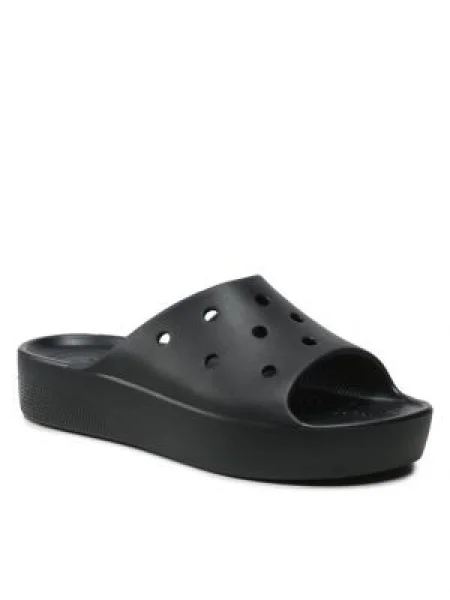 Platform talpú klasszikus papucs Crocs fekete