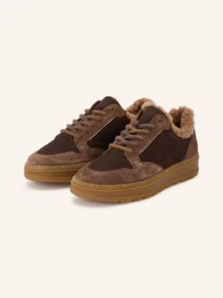 Paul Green Sneakersy tmavě hnědá / koňaková / hnědá zelené